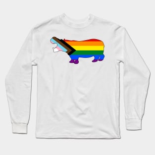 Progress Pride Hippo Long Sleeve T-Shirt